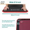 BODYTECH Exercise yoga mat with edge protection and extra wide 27.6 inches 1/2 inch thick Black/Red Color view 3
