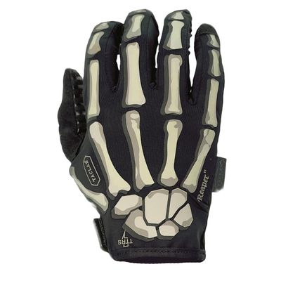 TACLAB Reaper Black Skeleton Gloves - Thin and Lightweight for Airsoft, Paintball, Cycling, Motorcycle, Multipurpose (X-Small)