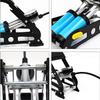 QIYUDS Double Cylinder Bike Foot Pump,Aluminum Body Cycling Floor Air Pump,with Accurate Pressure Gauge Valve Head,Suitable for Mountain,BMX Bike,Balls and Inflatable Toys for Basketballs Mounta view 3