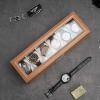ProCase Watch Box, 6 Slot Watches Display Case with Drawer, Mens Watch Case with Glass Lid, 2-Layer Mens Jewelry Organizer Storage Holder, Birthday Valentine Gifts for Men -6 Slot, Khaki view 3