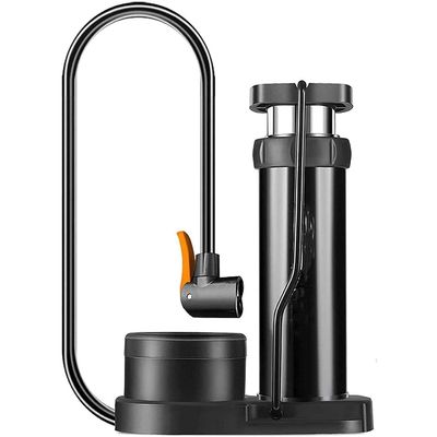 QIYUDS Bike Pump, 120 PSI Mini Portable Bicycle Foot Pump with Pressure Gauge Bike Tire Air Pump,Tire Pump for Road & MTB