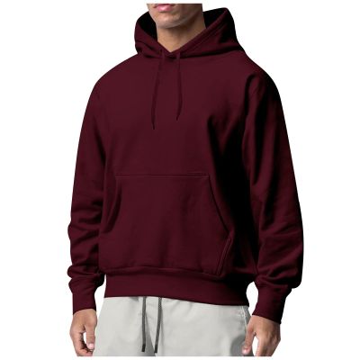 Cropped Hoodie, Men'S Graphic Print Long Sleeve Drawstring Hoodie Pullover Sweatshirt Red Men Essential Hoodie Plain Tall For Mens Pullover Hoodie Sweatshirt Casual Work (XL, Wine)