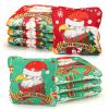 EunHo Cornhole Bags Regulation Dual Sided Set of 8, Non-Dusty Cornhole Bean Bags Slick & Sticky Side Bags with Carry Bag (Christmas/Eagle) view 1