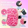 Axolotl Stanley Cup Accessories:Zip Pouch for 30oz&40oz Water Bottles-Essential for Stanley Quencher Adventure Cup,Doubles as a Fanny Pack,Purse,Bag for Your Tumbler-with KeyHolder(Pink Heart Leopard) view 2