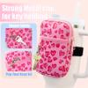 Axolotl Stanley Cup Accessories:Zip Pouch for 30oz&40oz Water Bottles-Essential for Stanley Quencher Adventure Cup,Doubles as a Fanny Pack,Purse,Bag for Your Tumbler-with KeyHolder(Pink Heart Leopard) view 3