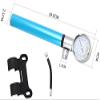 QIYUDS Bike Pump,Portable Bicycle High Pressure Hand Air Pump, Bike Tire Pump with High Pressure Gauge Cycling Accessories for Road, Mountain Bikes (Color : Blue) view 2