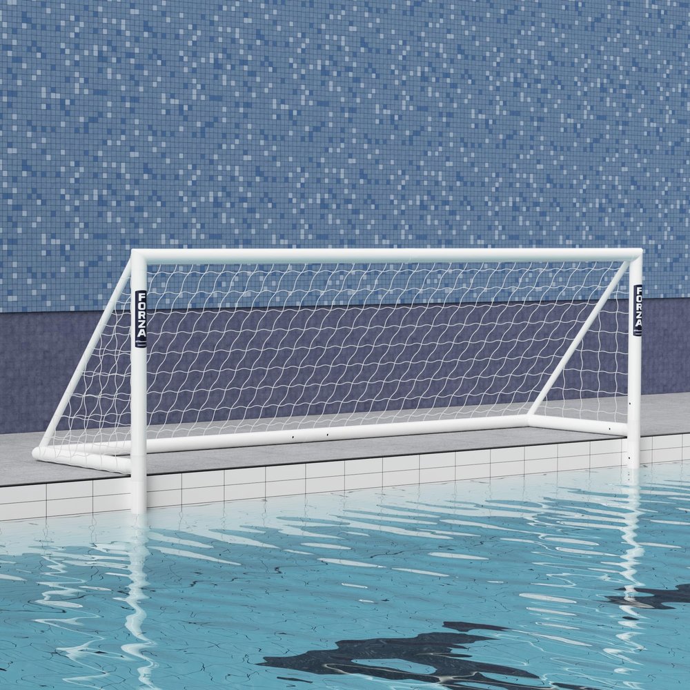 FORZA PVC Water Polo Goal - 3X Durable uPVC | Regulation Sizes (Pair, FINA Regulation Full Size Goal)
