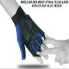 BTR BORN TO RACE Wheelchair User Gloves Mobility Disability Fingerless Long Thumb Leather Palm for Men and Women Workout Weight Lifting, Cycling, Driving Gloves New Camo Design Unisex (XL, Blue) view 2