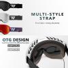 WISTON Ski Goggles - OTG Snow/Snowboard Goggles for Men, Women & Youth - 100% UV Protection (White Frame/Pink Purple Lens) view 4