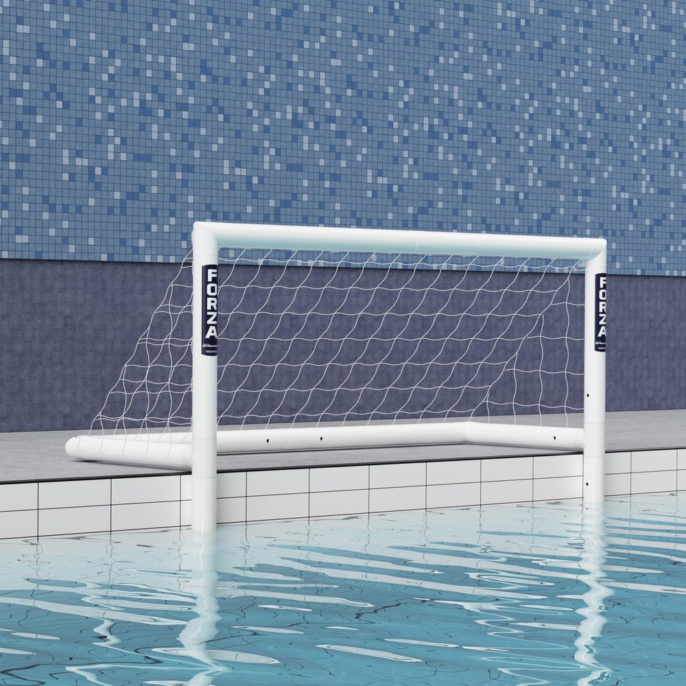 FORZA PVC Water Polo Goal - 3X Durable uPVC | Regulation Sizes (Pair, Junior Training Goal)