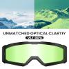 OutdoorMaster Ski Goggles Falcon Replacement Lens, Magnetic Easy Lens Swap, Anti-fog, Wide Feild of Vision,LightGreen Vlt 80% view 2