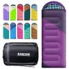 Camping Sleeping Bag, 32 Sleeping Bags for Adults Kids Teens Cold Weather Warm Sleeping Bag Winter for 3-4 Season Camping, Camping Gear Equipment, Traveling, and Outdoors (Eggplant & Black) view 1