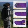 Camping Sleeping Bag, 32 Sleeping Bags for Adults Kids Teens Cold Weather Warm Sleeping Bag Winter for 3-4 Season Camping, Camping Gear Equipment, Traveling, and Outdoors (Eggplant & Black) view 4
