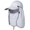 GADIEMKENSD Foldable Fishing Sun Hat with Neck Flap Face Cover Sun Protection Cool Baseball Cap Adjustment Covering Removable Legion Hat for Fishing Gardening Hiking Golf White view 1