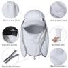 GADIEMKENSD Foldable Fishing Sun Hat with Neck Flap Face Cover Sun Protection Cool Baseball Cap Adjustment Covering Removable Legion Hat for Fishing Gardening Hiking Golf White view 2