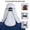GADIEMKENSD Foldable Fishing Sun Hat with Neck Flap Face Cover Sun Protection Cool Baseball Cap Adjustment Covering Removable Legion Hat for Fishing Gardening Hiking Golf White view 4