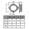 Boat Engine 97-806105 806105A1 806105Q1 806105T1 18-6093 Bearing Carrier Anode for Mercury Mercruiser Outboard Motor Alpha One Gen II and Vazer Drives, Zinc (Zinc) view 3