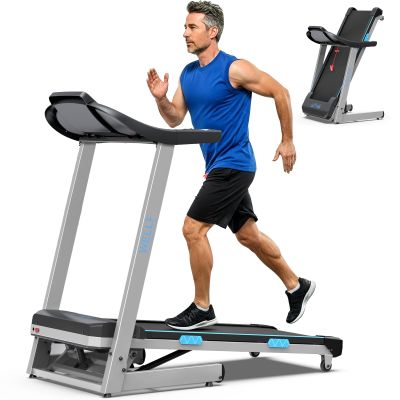 WELLFIT 15 Auto Incline Treadmills, 8.6MPH 4.0HP 400+lbs Capacity, Smart Voice Control, Works with KINOMAP, 95% Assembled|BPM Monitor|Music Player, Foldable Heavy Duty Treadmill for Home Gym