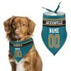 Jacksonville Personalized Custom Dog Bandana - Football Design, Name, Number - Gifts for Dogs and Cats view 1