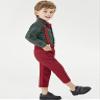 AGQT Toddler Boys Christmas Gentleman Set Formal Suit Long Sleeve Bow Tie Shirt Romper Suspenders Shorts Pants 12-18 Months view 3