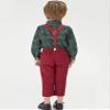 AGQT Toddler Boys Christmas Gentleman Set Formal Suit Long Sleeve Bow Tie Shirt Romper Suspenders Shorts Pants 12-18 Months view 4