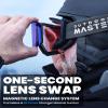 OutdoorMaster Falcon Ski Goggles Lens by ZEISS, OTG Snowboard Goggles Anti-fog, Magnetic Interchangeable Lens, Snow Goggles for Men & Women, HydroBlue Vlt 27% view 3