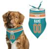 Miami Personalized Bandana Custom Design Name Number Scarf Football Gifts for Dogs, Cats view 1