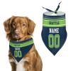 Seattle Personalized Bandana - Custom Design Name Number Scarf for Dogs & Cats - Football Theme Gift view 1