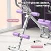 Foldable Ab Workout Equipment, Height Adjustable Ab Machine with Resistance Bands, Core, Stomach Waist Exercise Trainer for Home Gym view 3