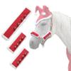 NRTFE Fleece Horse Santa Halter Bridle Cover with Jingle Bell for Christmas Parade view 1