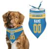 Los Angeles Personalized Dog Bandana Custom Design Name Number Dog Scarf Personalized Football Dogs Bandana Gifts for Dogs Cats view 1