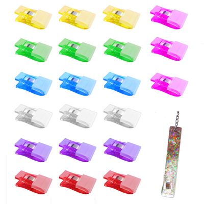 VEINARDYL 21 pcs Acrylic Clips, Debit Bank Card Grabbers Card Puller Clips ATM Card Clip for DIY Long Nails Card Grabber Keychain