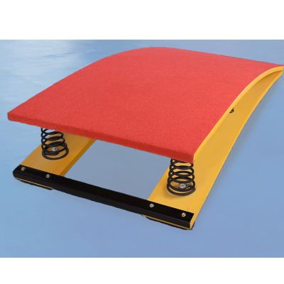 YLQFGUVWK Children's Gymnastics Springboard, with Steel Spring and Jumping Mat, Portable Curved Springboard, Children's Vault Training Elastic Board (Size : 80x50cm)