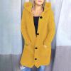 SACFOF Women Hooded Sweater Cardigan Button Down Front Winter Coat Long Sleeve Outerwear Loose Sweater Coats with Pockets view 2