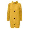 SACFOF Women Hooded Sweater Cardigan Button Down Front Winter Coat Long Sleeve Outerwear Loose Sweater Coats with Pockets view 4