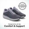 ABEO MXV Shift Womens Metatarsal Footbed Walking Shoes | Orthopedic Shoes for Women | Ball of Foot Pain Relief | Metatarsalgia Shoes Grey Lilac Knit, 8 Medium view 2
