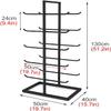 CIRCIR Large 5-Tier Yoga Mat Rack Shelf for Foam Rollers/Pilates Mats, Metal Floor Yoga Mat Storage Cart with Wheels, Holds 10 Mats (Color : White) view 4