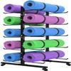 CIRCIR Large Foam Roller Yoga Mat Stand Storage Floor, Double-Sided Yoga Mat Rack Organizer, 5 Tier Metal Display Holder, Hold 10 Mats view 1