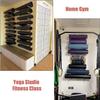 CIRCIR Wood Yoga Mat Organizer Wall Mount, Muti-Layer Foam Roller/Pilates Mats Storage Rack Holder, Yoga Studio/Home/Store Yoga Mats Display Stand view 4