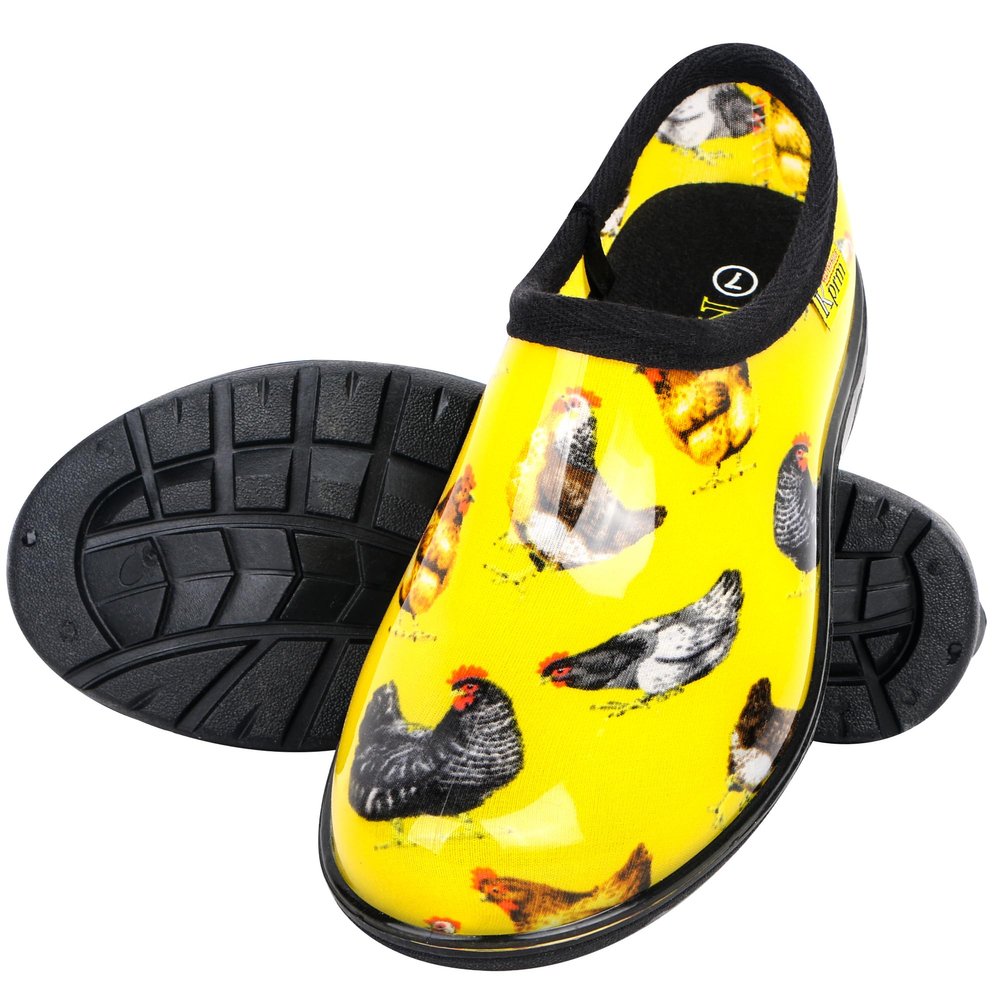 Kprm Garden Shoes for Women Waterproof Slip-On Rubber Rain Gardening Clogs