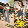 Kprm Garden Shoes for Women Waterproof Slip-On Rubber Rain Gardening Clogs view 2