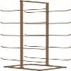 CIRCIR Yoga Mat Rack Floor Stand, 5 Tier Double-Sided Foam Roller/Exercise Mats Storage Organizer, Heavy Duty Vertical Pilates Mats Holder (Color : Brown) view 2