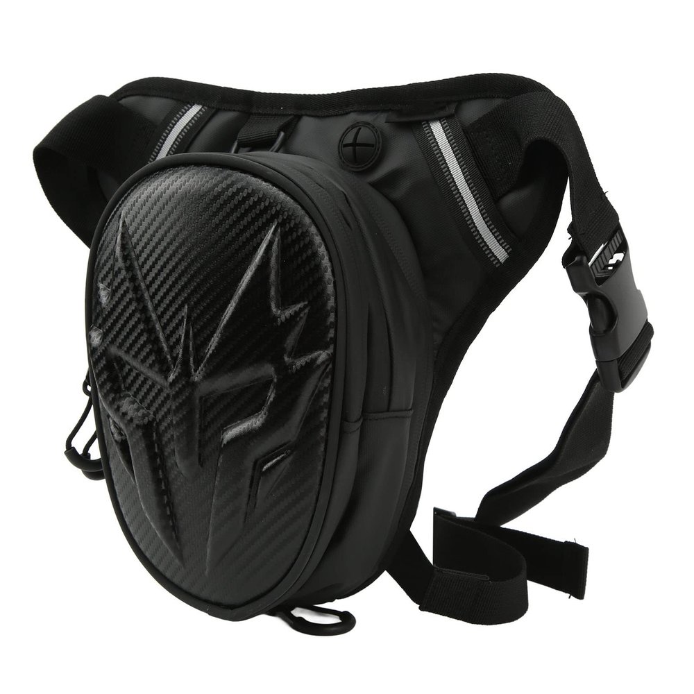 Carry Your in with The Motorcycle Leg Bag - PVC Matte Drop Leg Pouch - Multifunctional Thigh Packs - for Outdoor Activities - Carry Your Belongings (Carbon Fiber