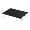 belupai Camping Table Portable Foldable, Portable Aluminium Alloy Mini Light Picnic Desk Folding Beach Table for Beach, Camping, Fishing, BBQ, Picnic (Black)