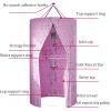 DAZULI Fabric Waterproof Shower Curtain Resistant Bathroom Curtain Washable Polyester Cloth with Double Zip Textile Instant Toilet for Beach Camping(Size:100x200cm/39.4x78.7in,Color:A) view 3