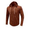 Muscularfit Workout Sweatshirts for Men Loose Fit Long Sleeve Cotton Hoodies Pullover Casual Lightweight Gym Athletic Hooded 5xlt zip up hoodies for men big and tall Brown M view 1