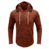 Muscularfit Workout Sweatshirts for Men Loose Fit Long Sleeve Cotton Hoodies Pullover Casual Lightweight Gym Athletic Hooded 5xlt zip up hoodies for men big and tall Brown M view 3