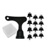 12x Track Shoe Accessories Soccer Shoe Spikes Stable M5 Threading Screw Anti Slip Rugby Replacement for Training, with Storage Box