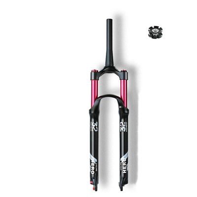 BOXKAT Tapered Tube 26/27.5/29 Inch Mountain Suspension Fork, Rebound Adjust Air Fork Magnesium Alloy Travel 140mm (Color : Tapered Manual Lockout, Size : 27.5)
