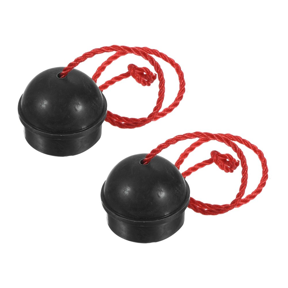 M METERXITY 2 Pack Cue Chalk Holder - Cue Tip Pool Cue Chalk Holder with Cord, Non Slip, Apply to Snooker Pool (40mm Dia, Black)